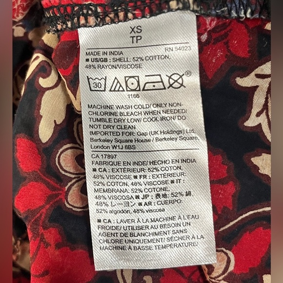 GAP Women’s Floral Sheer Button Up Tank Sz XS - Picture 7 of 10